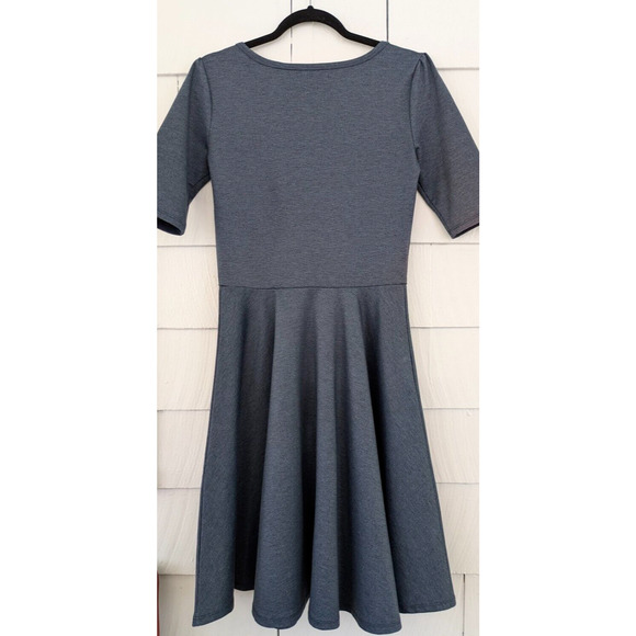 LuLaRoe Women's Medium Nicole Dress – Scoop Neck 1/2 Sleeve Denim-Like Material - Picture 4 of 8